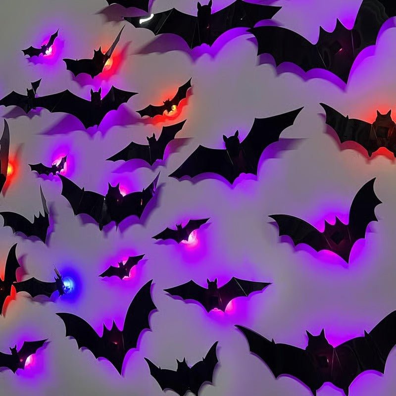 GlowHaunt – Glowing 3D Bats for Enchanted Walls (12 Pcs Set) ( ) - | Zavonix