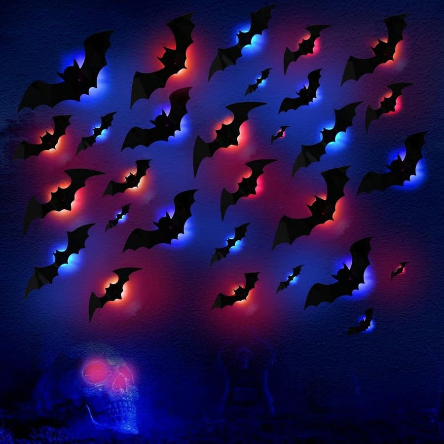 GlowHaunt – Glowing 3D Bats for Enchanted Walls (12 Pcs Set) ( ) - | Zavonix