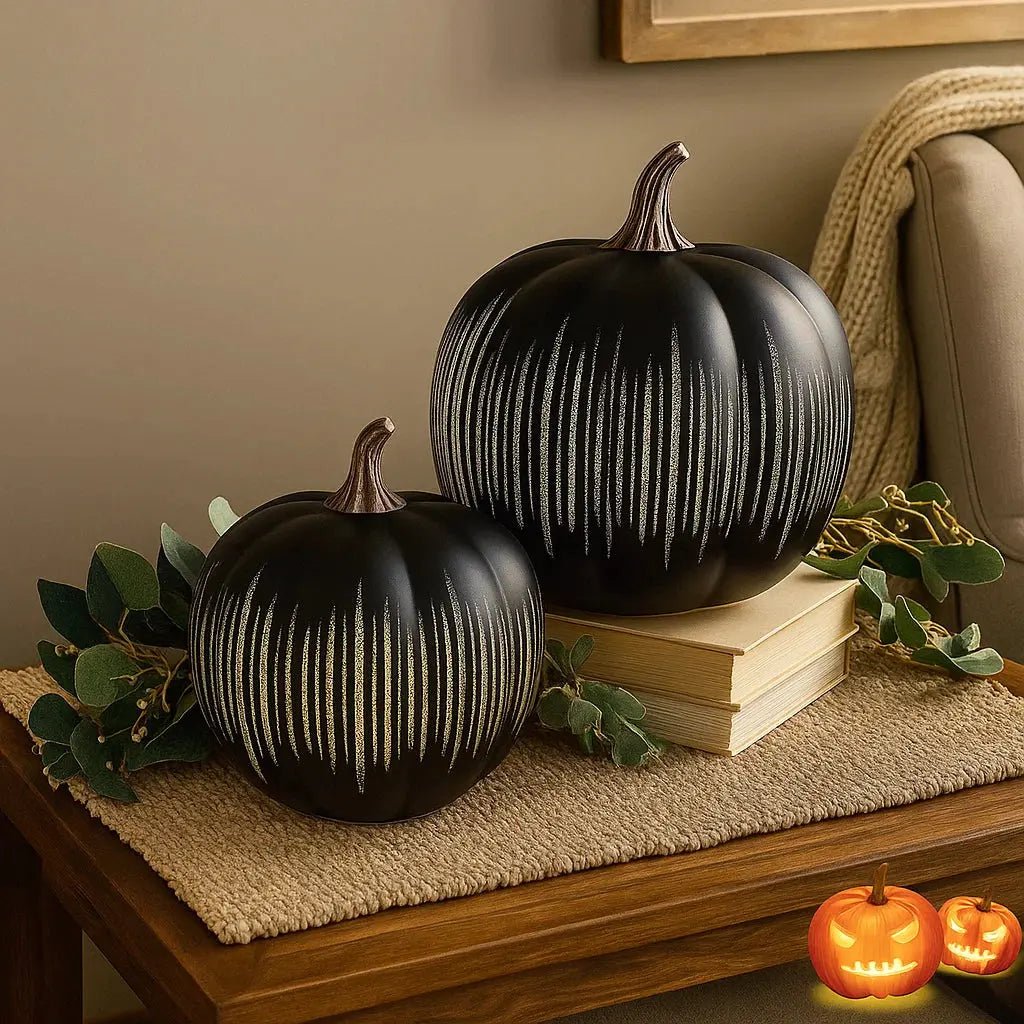 GlowPumpkin™ — Ignite Envy with a Magical, Heart - Stealing Autumn Ambiance (Black Small) - Home & Garden > Home Décor > Seasonal & Holiday Decorations > Halloween Decorations > Lighted Pumpkins | Zavonix