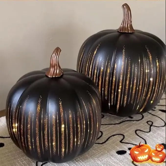 GlowPumpkin™ — Ignite Envy with a Magical, Heart - Stealing Autumn Ambiance (Black Small) - Home & Garden > Home Décor > Seasonal & Holiday Decorations > Halloween Decorations > Lighted Pumpkins | Zavonix