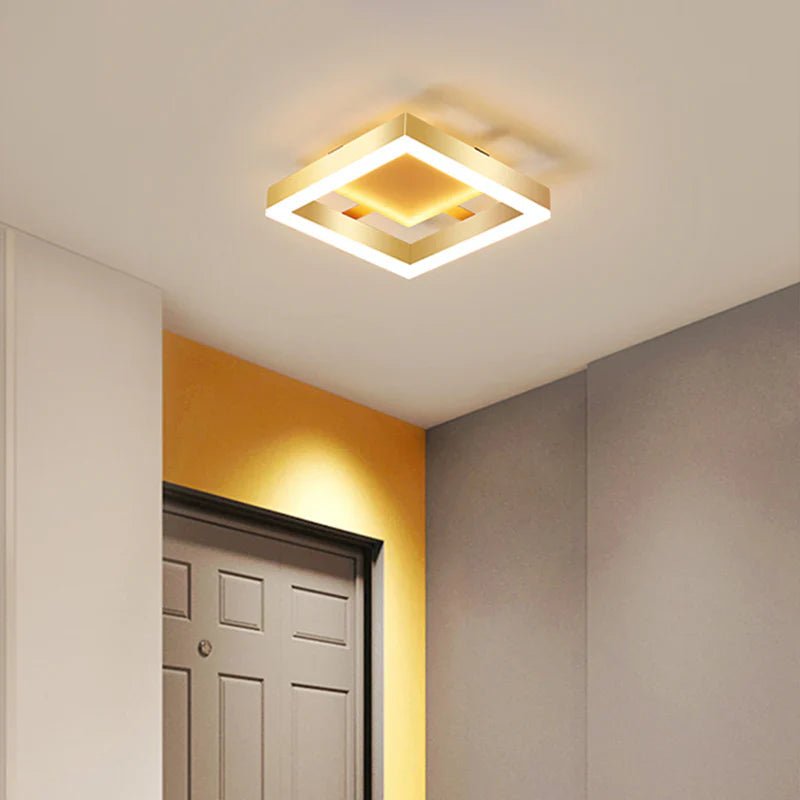 Gold LED Flush Mount Ceiling Light – Modern Design for Living Room and Bedroom 1