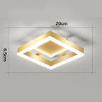 Gold LED Flush Mount Ceiling Light – Modern Design for Living Room and Bedroom 0