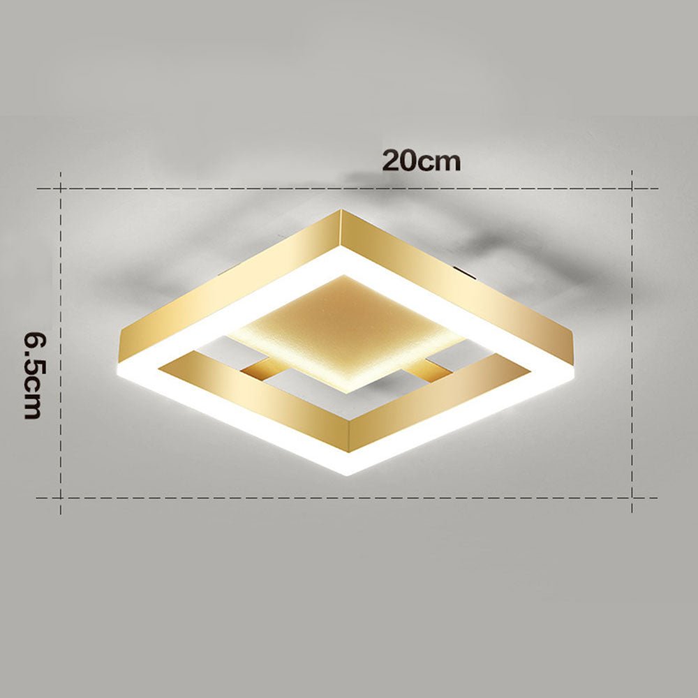 Gold LED Flush Mount Ceiling Light – Modern Design for Living Room and Bedroom 0