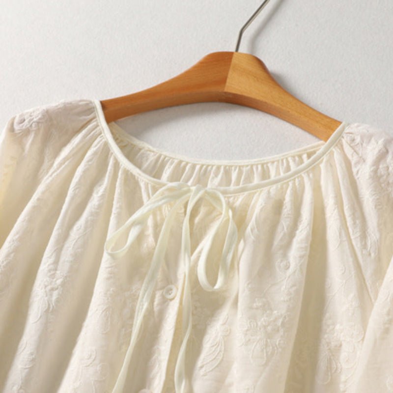 Gossamer Linen Blouse™ — Breeze Through Your Day with Effortless Elegance (XS ) - | Zavonix