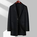 The Gentleman’s Edge Wool Topcoat (Black XXS) - | Zavonix