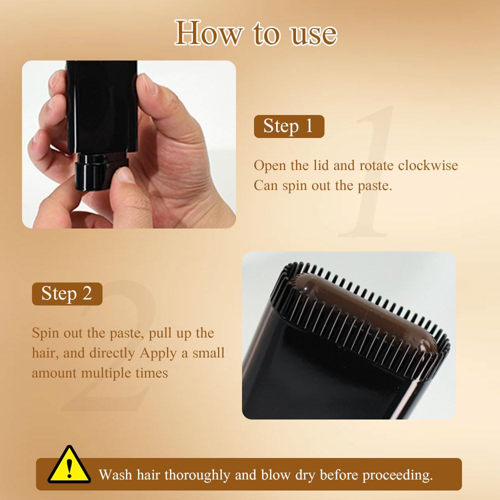 GrayAway Glide – Instant Hair Color Stick with Built - In Comb (Black Brown Buy 1) - | Zavonix