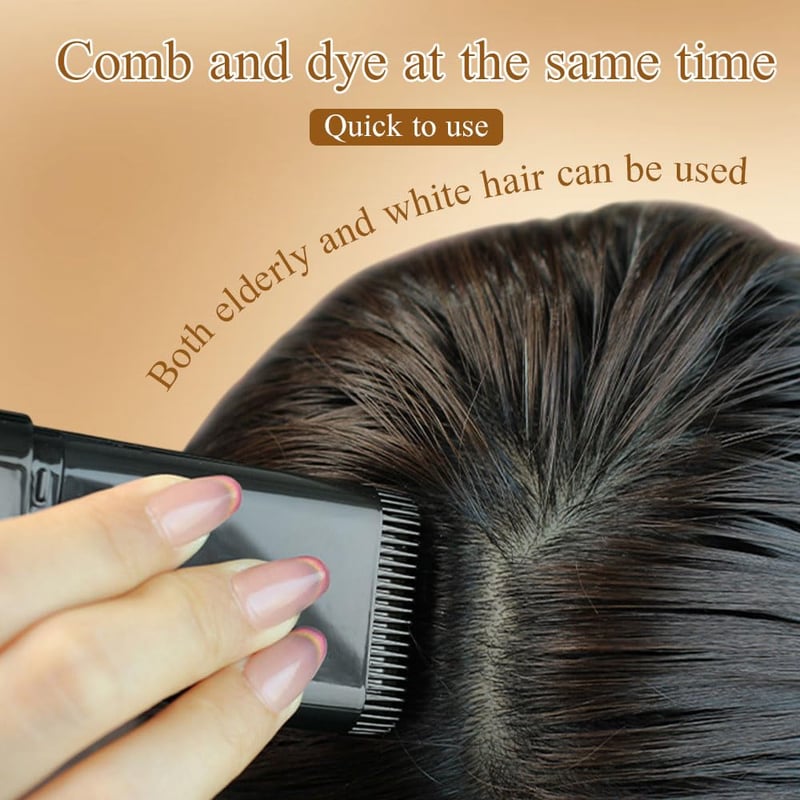 GrayAway Glide – Instant Hair Color Stick with Built - In Comb (Black Brown Buy 1) - | Zavonix