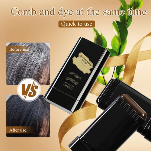 GrayAway Glide – Instant Hair Color Stick with Built - In Comb (Black Brown Buy 1) - | Zavonix