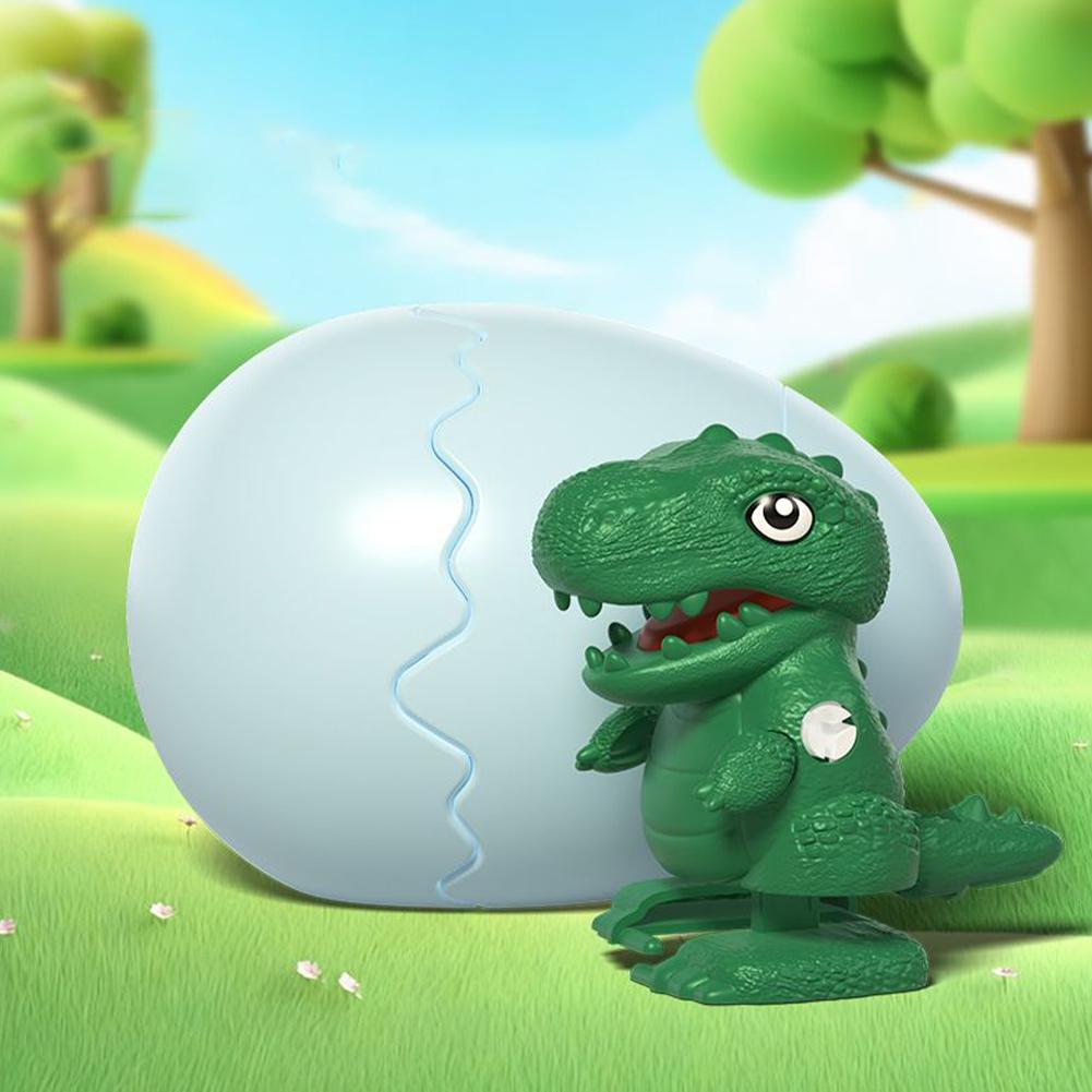 Green T-rex wind-up figure with a light blue egg