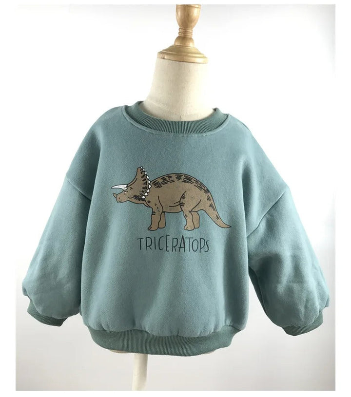 Green dinosaur-print children&