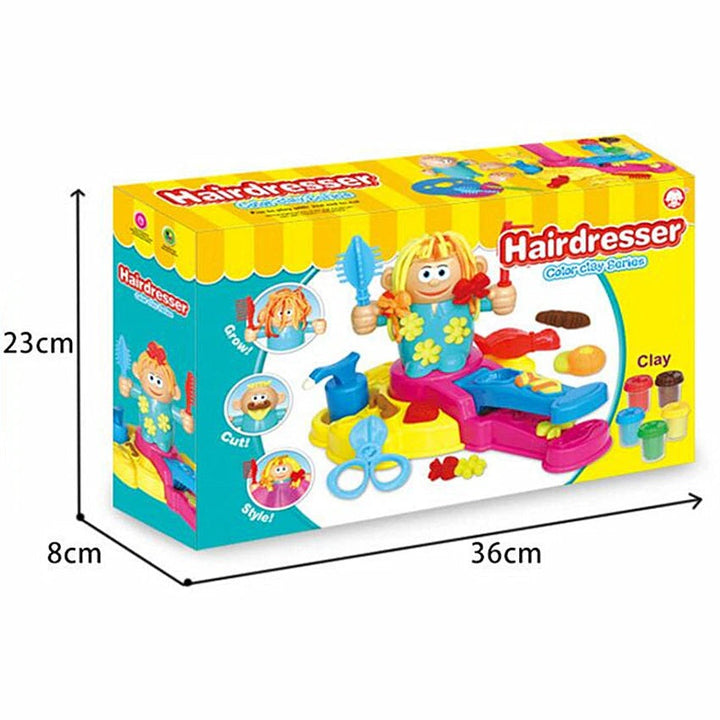 Hair styling clay kit packaging with dimension arrows