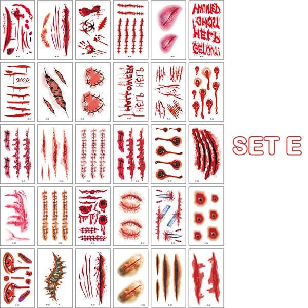 Halloween Body Masterpieces™ — Transform Your Skin into an Unstoppable Attention Magnet (SET E(30 PIECES) ) - | Zavonix