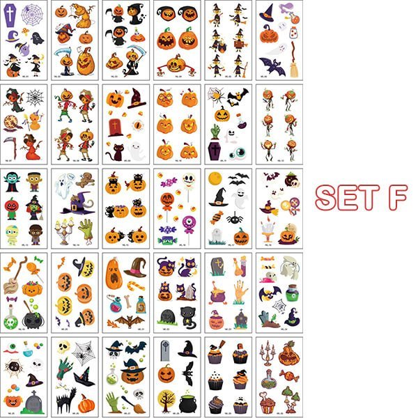 Halloween Body Masterpieces™ — Transform Your Skin into an Unstoppable Attention Magnet (SET F(30 PIECES) ) - | Zavonix