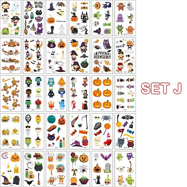 Halloween Body Masterpieces™ — Transform Your Skin into an Unstoppable Attention Magnet (SET J(30 PIECES) ) - | Zavonix