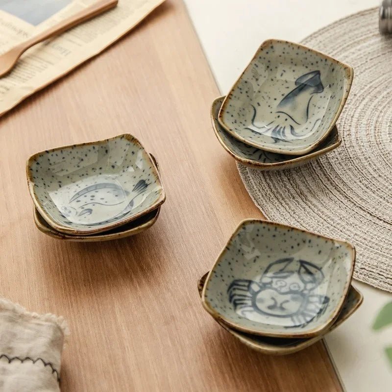Hand-Painted Rustic Ceramic Plates Set – Unique Earthy Brown and Grey Glaze for Artisan Dining 2