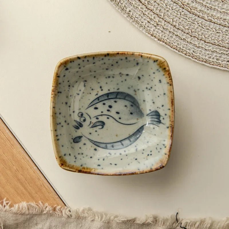 Hand-Painted Rustic Ceramic Plates Set – Unique Earthy Brown and Grey Glaze for Artisan Dining 6