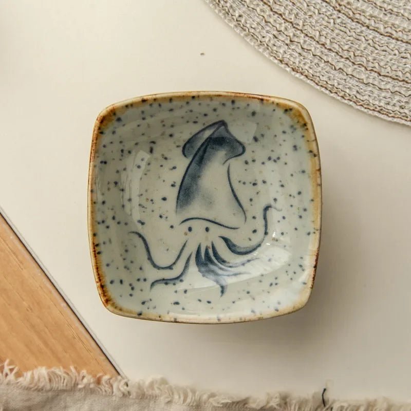 Hand-Painted Rustic Ceramic Plates Set – Unique Earthy Brown and Grey Glaze for Artisan Dining 5