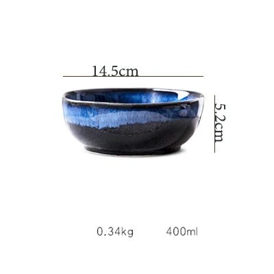 Handcrafted Blue Ceramic Bowl – Elegant Pottery Serving Bowl with Durable Glazed Finish for Everyday Use 7