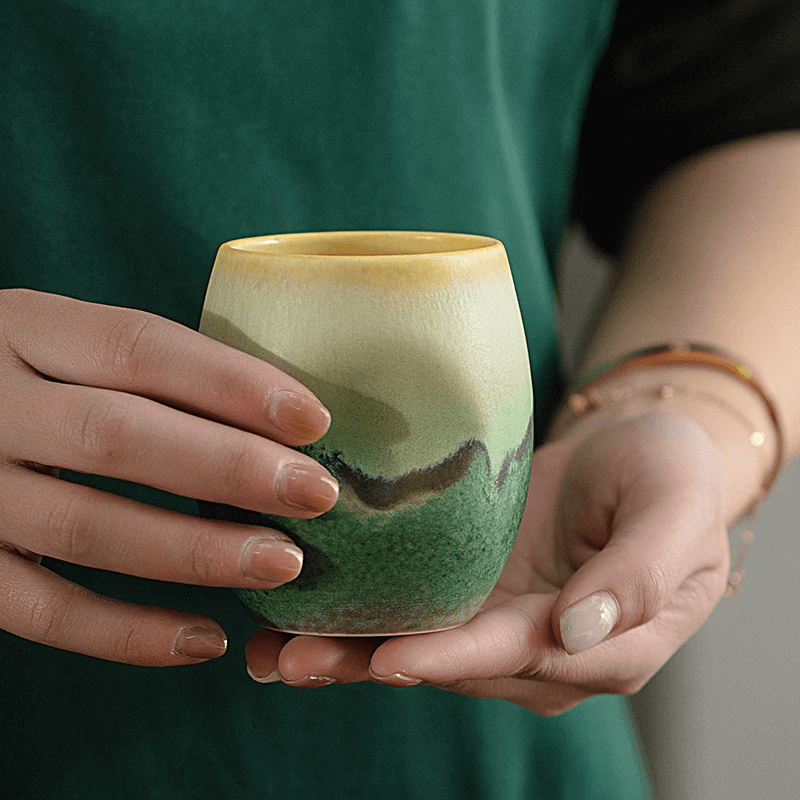Handcrafted Ceramic Coffee and Tea Cup with Unique Glaze – Ergonomic Design for Comfort 3