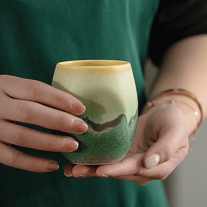Handcrafted Ceramic Coffee and Tea Cup with Unique Glaze – Ergonomic Design for Comfort 3