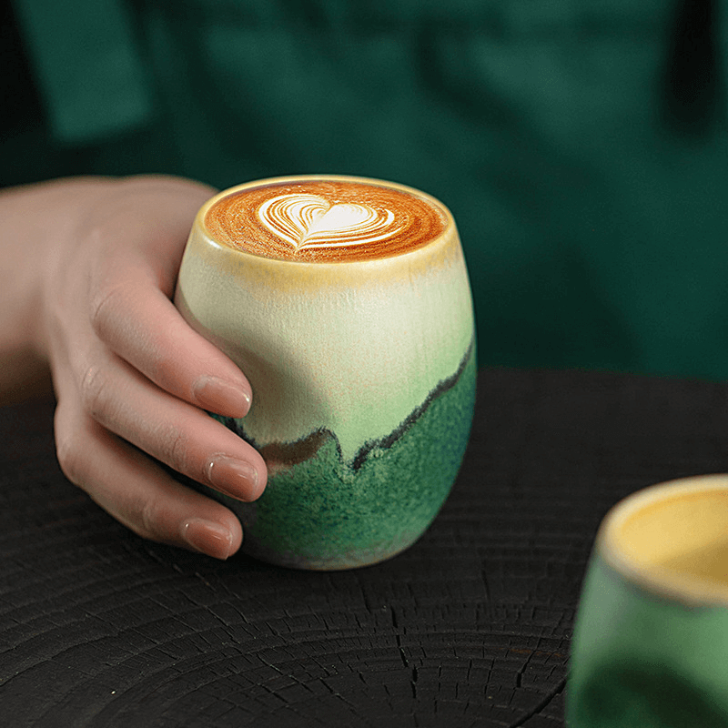Handcrafted Ceramic Coffee and Tea Cup with Unique Glaze – Ergonomic Design for Comfort 2