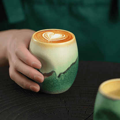 Handcrafted Ceramic Coffee and Tea Cup with Unique Glaze – Ergonomic Design for Comfort 2