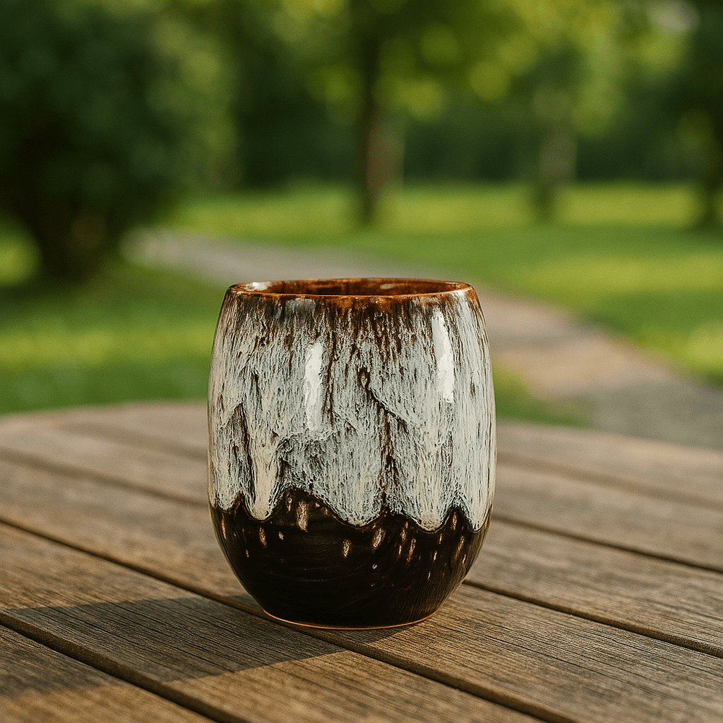 Handcrafted Ceramic Coffee Cups with Elegant Marble Finish – Set of 4 or Single Mugs, 175 ML, Unique Patterns 7