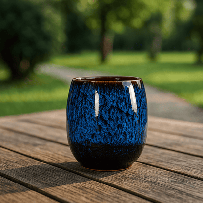 Handcrafted Ceramic Coffee Cups with Elegant Marble Finish – Set of 4 or Single Mugs, 175 ML, Unique Patterns 8