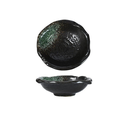 Handcrafted Ceramic Serving Bowl, 8.7 Inch Glossy Rustic Finish Pasta and Fruit Bowl 9