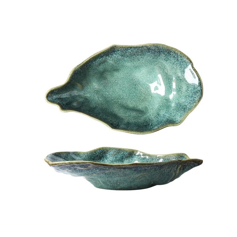 Handcrafted Ceramic Shell Bowl with Ocean-Inspired Glaze – Unique Rippled Design 6