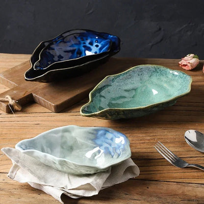 Handcrafted Ceramic Shell Bowl with Ocean-Inspired Glaze – Unique Rippled Design 4
