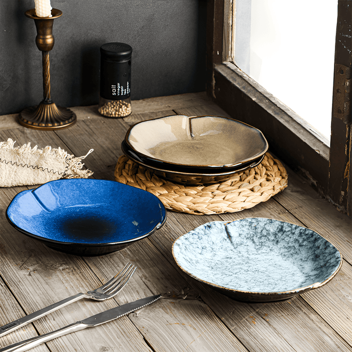 Handcrafted Reactive Glaze Plates – Unique Artisan Design for Stunning Table Presentation 1