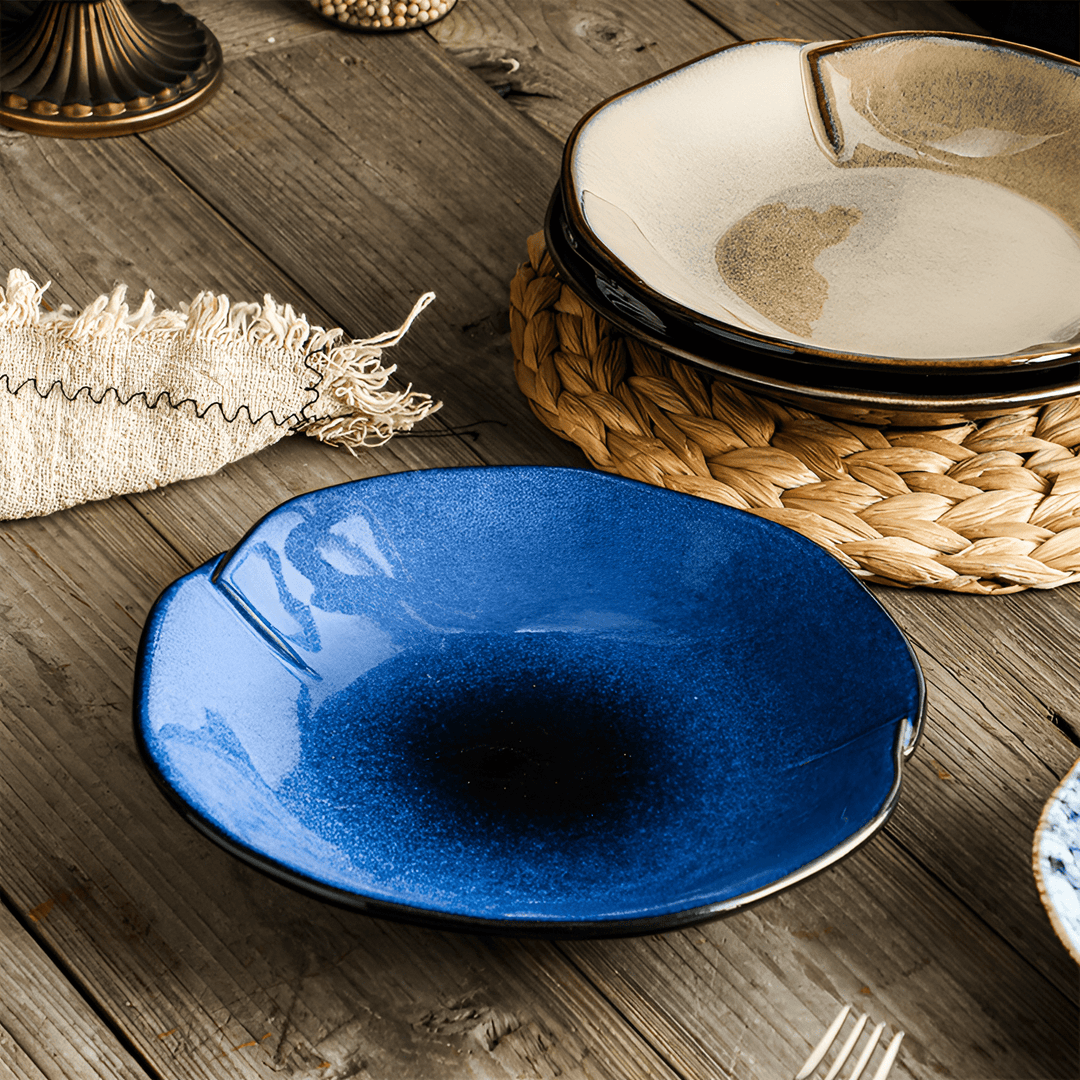 Handcrafted Reactive Glaze Plates – Unique Artisan Design for Stunning Table Presentation 2