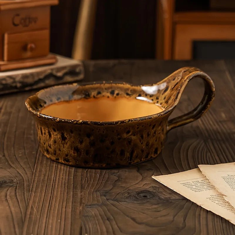 Handcrafted Rustic Ceramic Oatmeal Bowl with Glazed Finish – Ideal for Soups and Salads 7