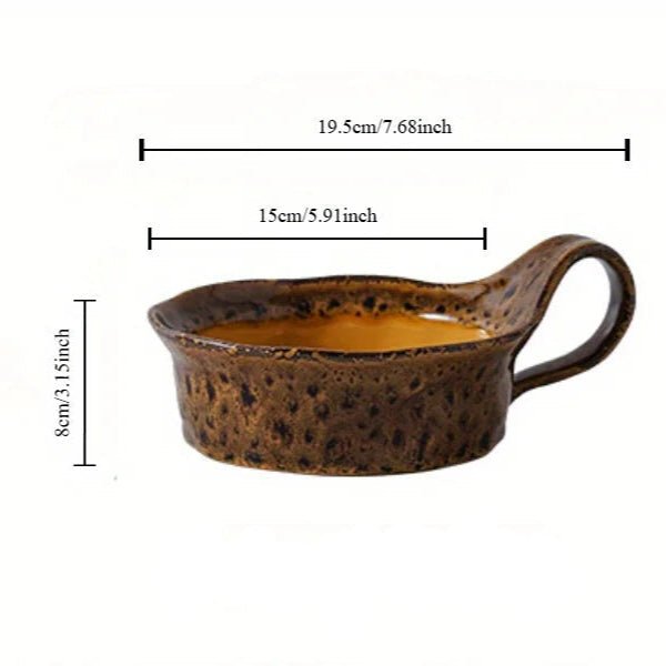 Handcrafted Rustic Ceramic Oatmeal Bowl with Glazed Finish – Ideal for Soups and Salads 5