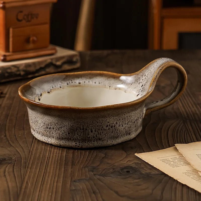 Handcrafted Rustic Ceramic Oatmeal Bowl with Glazed Finish – Ideal for Soups and Salads 4