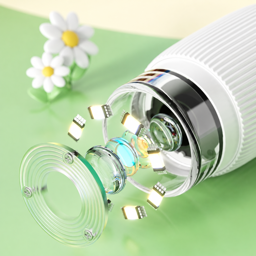 Exploded view of the handheld microscope&