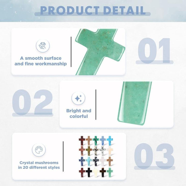 Handmade Natural Stone Faith Crosses Set Product Image 06