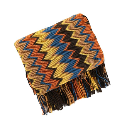 Handwoven Boho Chevron Coverlet in Earthy Colors – Soft and Stylish Bedspread 2