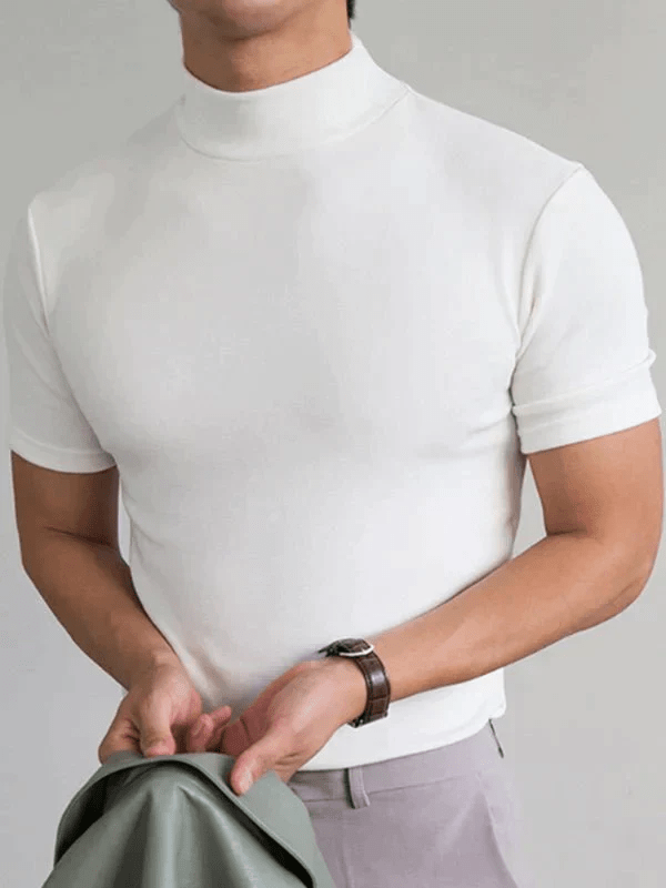Harbor High Neck Slim Fit Tee Product Image 03