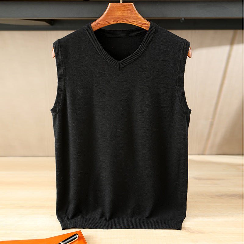 Harren Knit Vest — Soft Cotton Layering Vest with Tailored Fit (Gray S) - | Zavonix