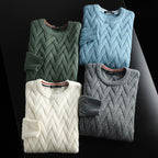 Hudsonia — Cotton Chevron Knit Sweater for Everyday Comfort (Green S) - | Zavonix