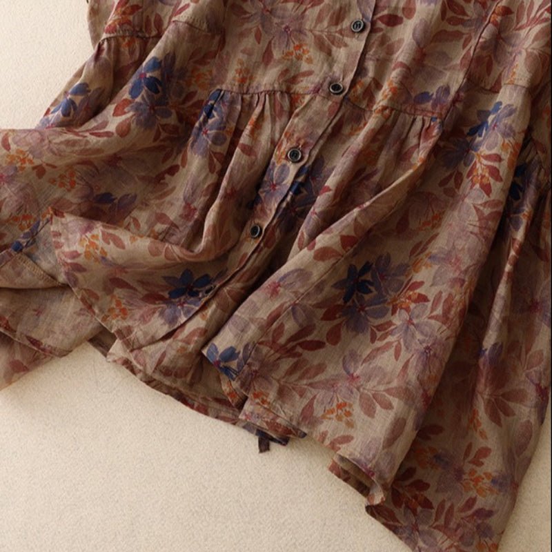 HAZEL LINEN TOP (Black XS) - | Zavonix
