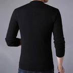 Healven Zip Knit Sweater — Lightweight Warm Pullover with Tailored Fit (Black S) - | Zavonix