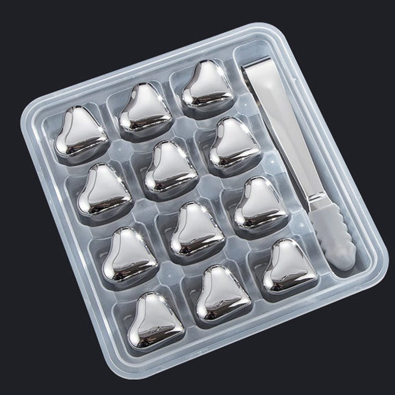 Heartsip Stainless Drink Chillers Heart Cubes Product Image 06