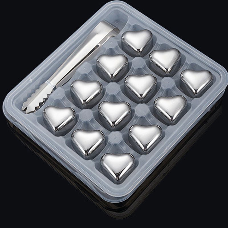 Heartsip Stainless Drink Chillers Heart Cubes Product Image 13