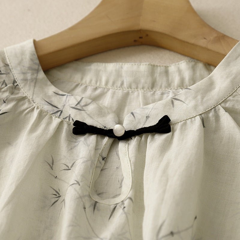 HEMP LEAF BLOUSE (XS ) - | Zavonix