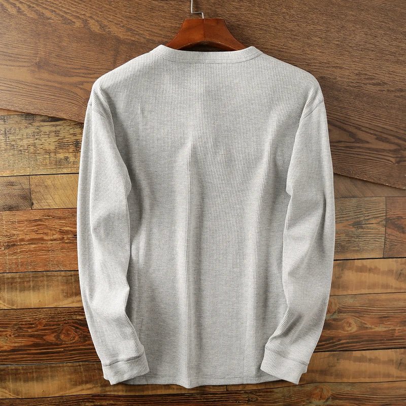 Henley Men's Henley Shirt (Light Grey XS) - Men's Apparel | Zavonix