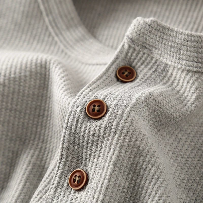 Henley Men's Henley Shirt (Light Grey XS) - Men's Apparel | Zavonix