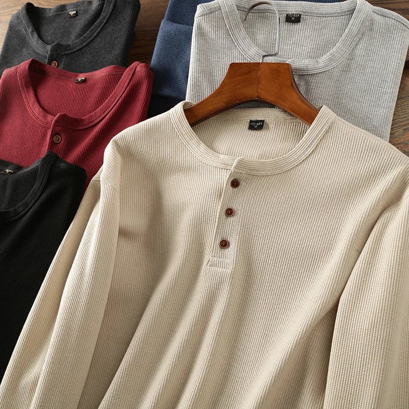 Henley Men's Henley Shirt (Red XS) - Men's Apparel | Zavonix